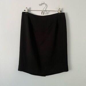 Vtg Garfield & Marks Womens Black Solid Ribbed A-Line Lined Skirt Size 10 USA